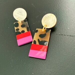 Sunshine Tienda Colorblock Earrings NWOT